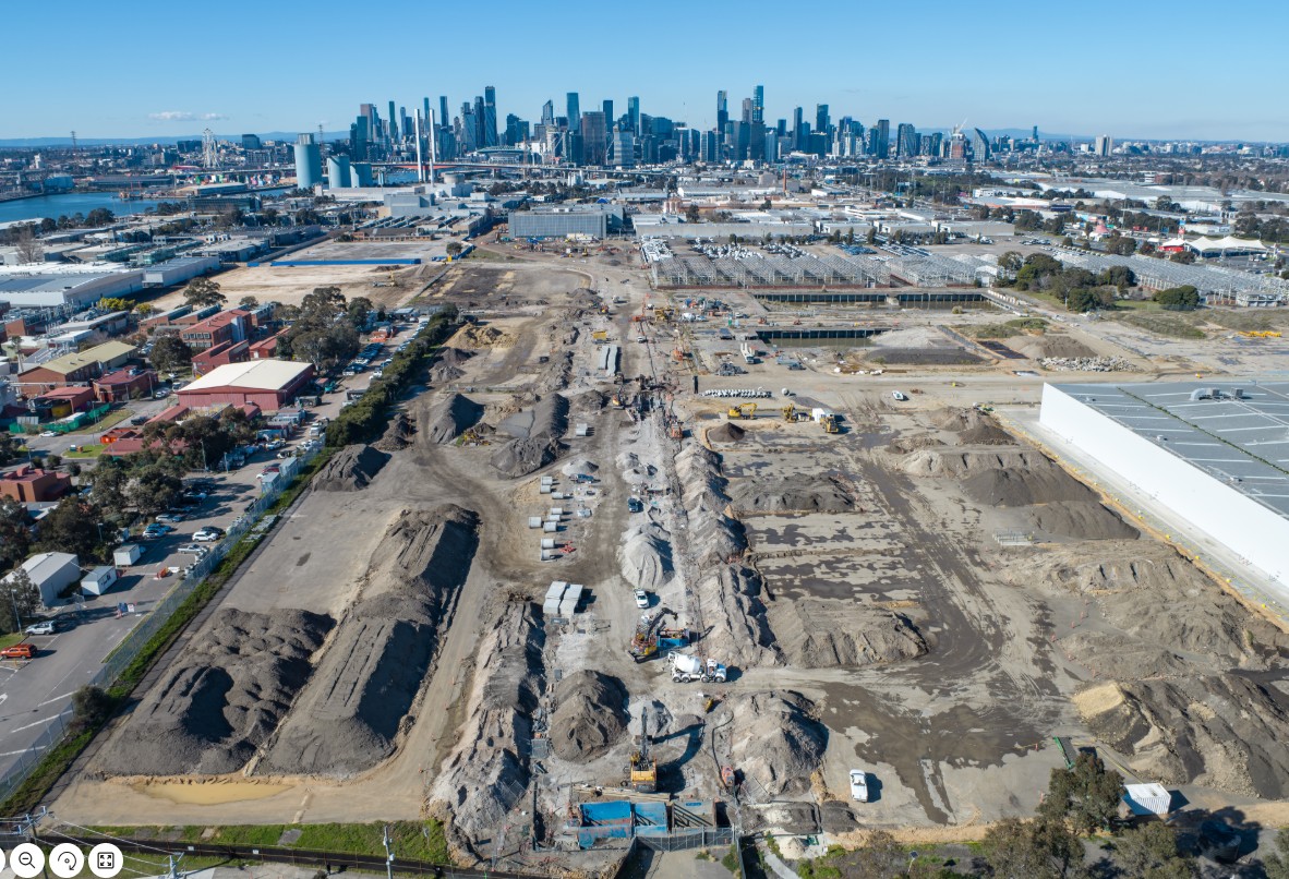 Aerial view of Aston Fields residential development